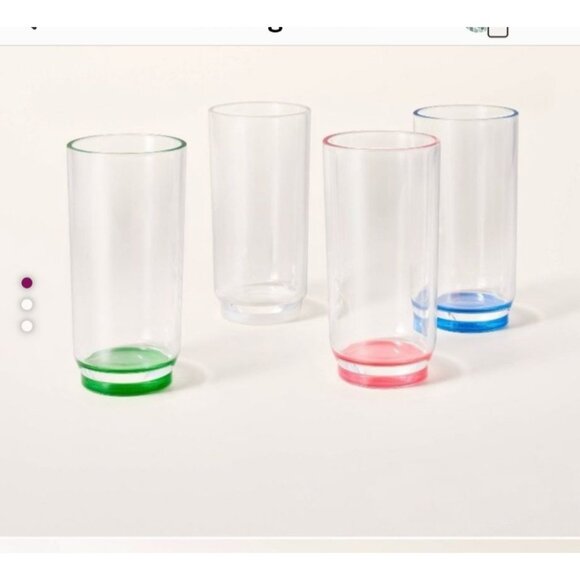 Kate Spade x Target New York Highball Glass Set - 4 Count BPA-Free Multicolor Bo - Picture 5 of 7